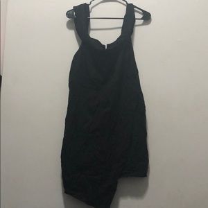 Torrid Black OTS dress w/ asymmetrical hem
